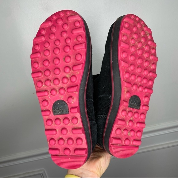 Sorel Glacy Black Suede Leather Waterproof Winter Boot Womens 7 - Picture 8 of 12